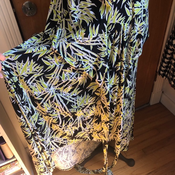 Michael Kors Bamboo Lime Green Black Dress Plus Size 18 18W - Picture 7 of 13